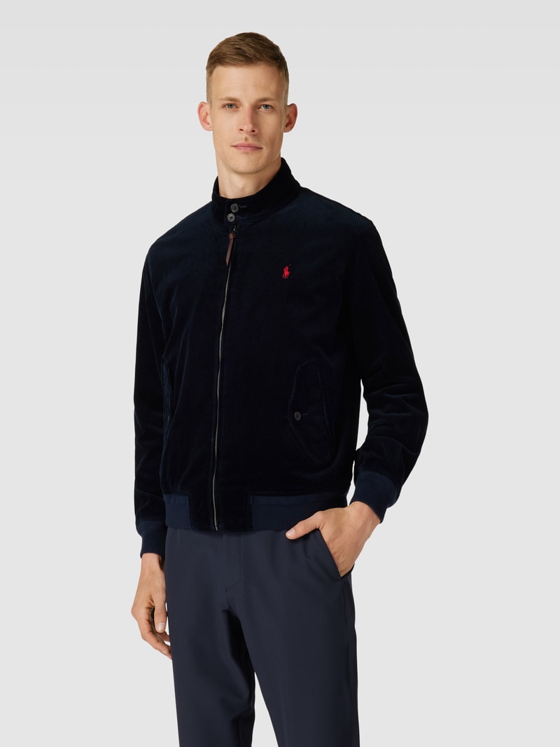 Jacke in Cord-Optik Modell 'CORDUROY' in marineblau