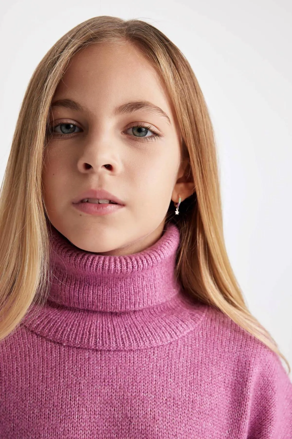 DeFacto  Langarm-Strickkleid mit Rollkragen für Mädchen