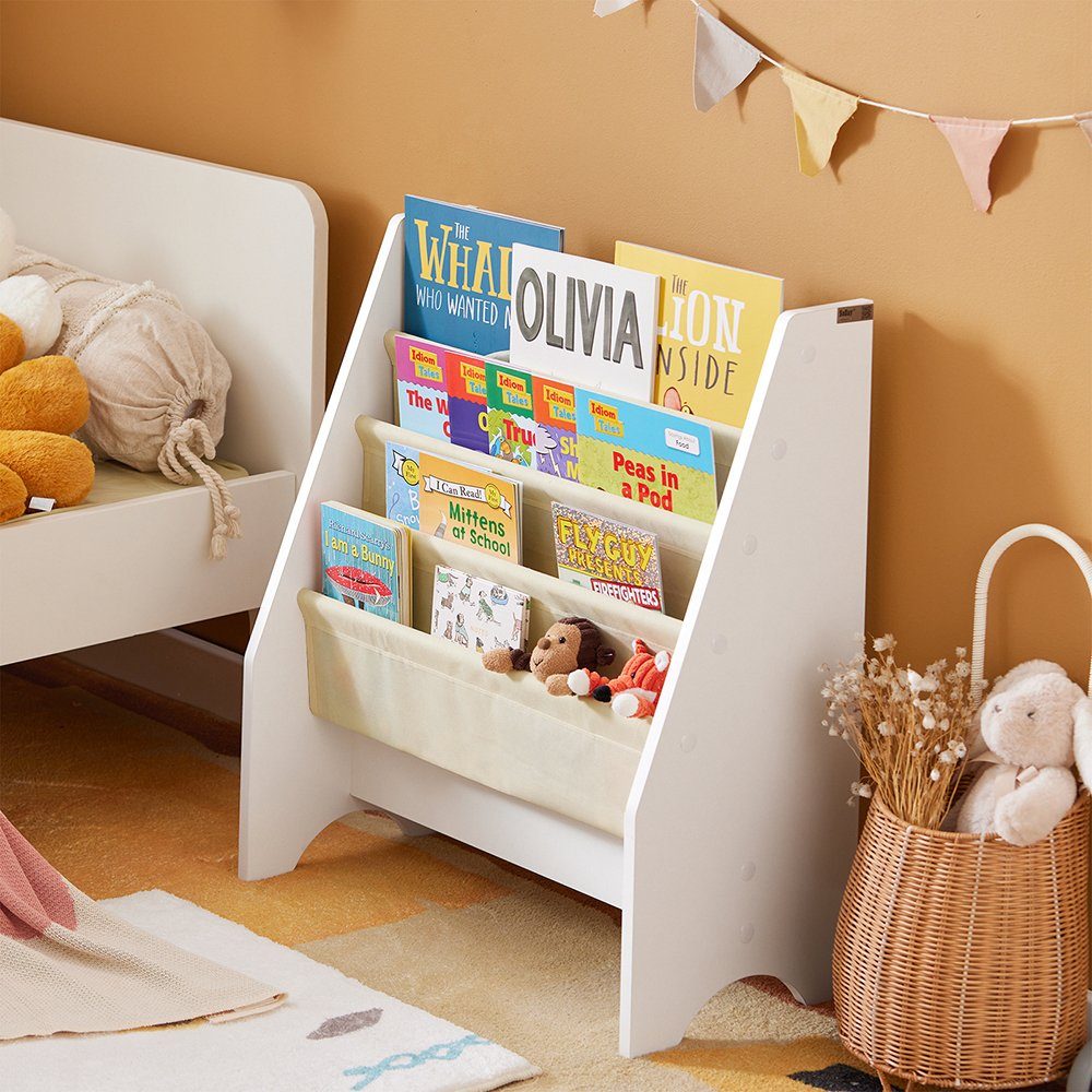 SoBuy Bücherregal FRG225, Kinderbücherregal mit 4 Ablagefächern