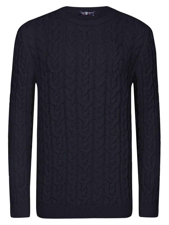 JIMMY SANDERS Pullover Mit Rundhalsausschnitt in navy günstig kaufen