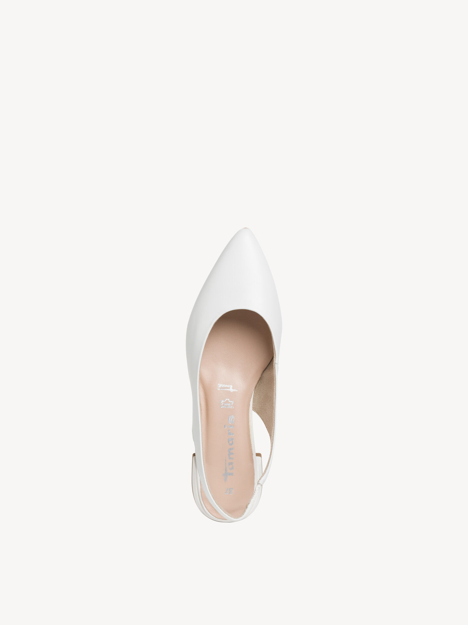 Escarpin en cuir - blanc