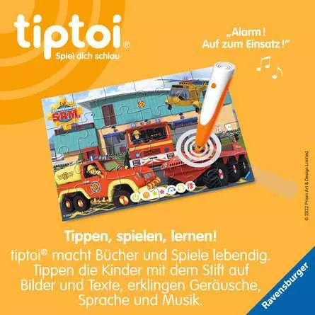 Kinderpuzzle ab 4 Jahren - tiptoi® Puzzle für kleine Entdecker: Feuerwehrmann Sam - 24 Teile