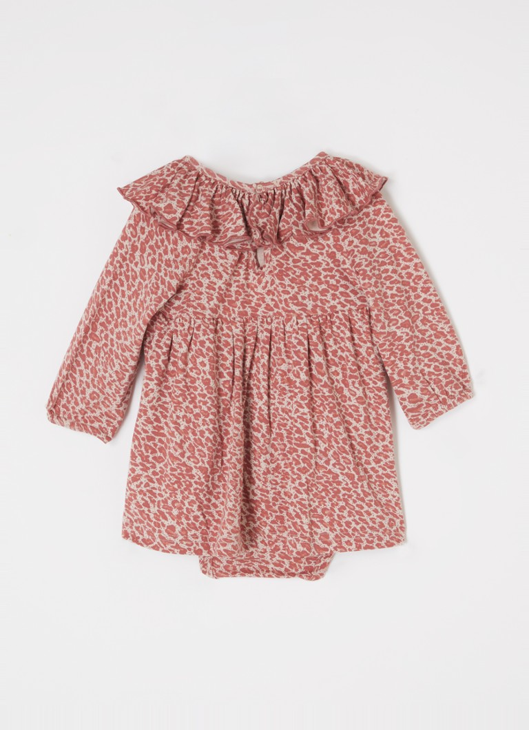 Robe MarMar COPENHAGEN Riva Leo à imprimé léopard et col à volants