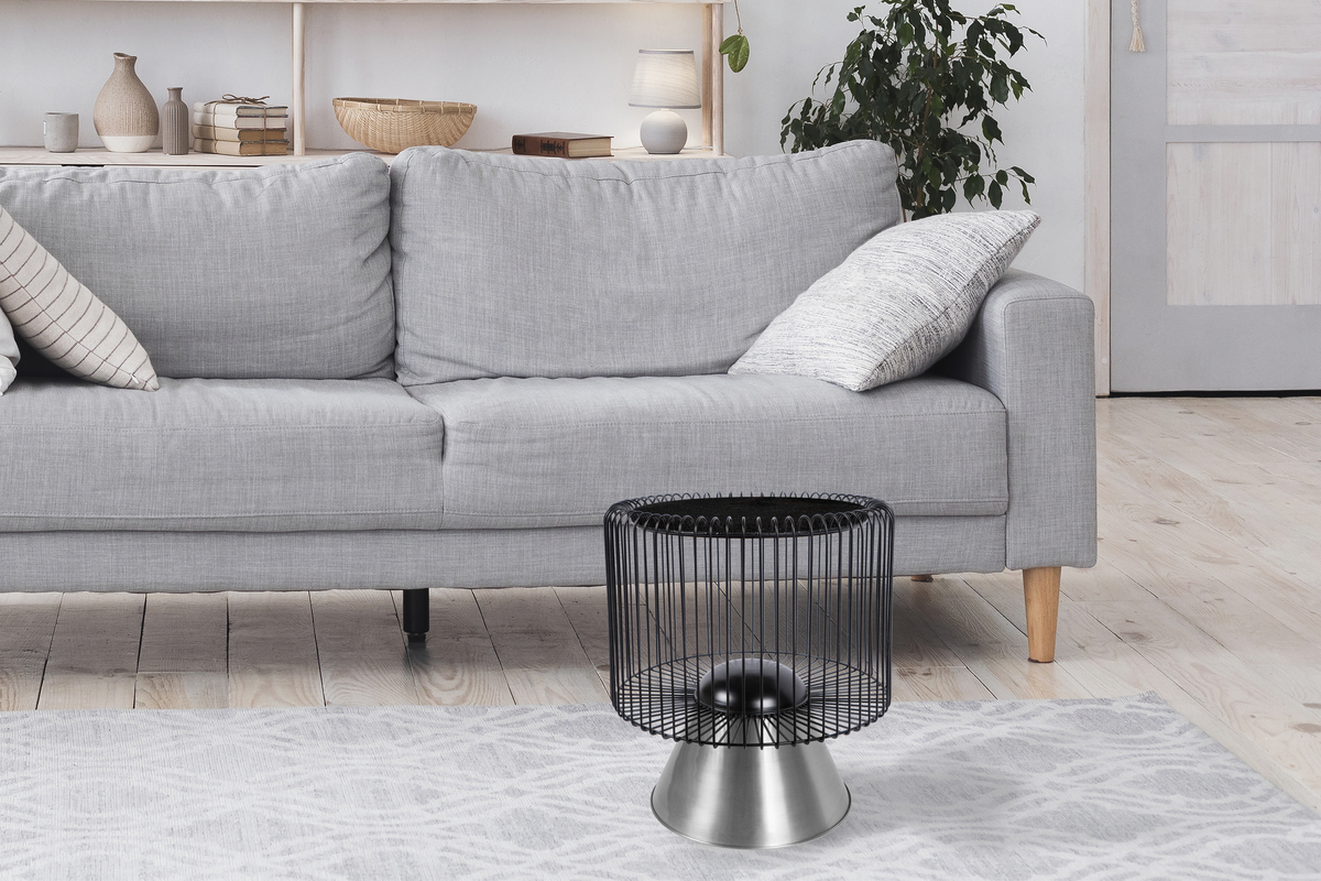 Kayoom Beistelltisch Malibu 125 Schwarz / Silber