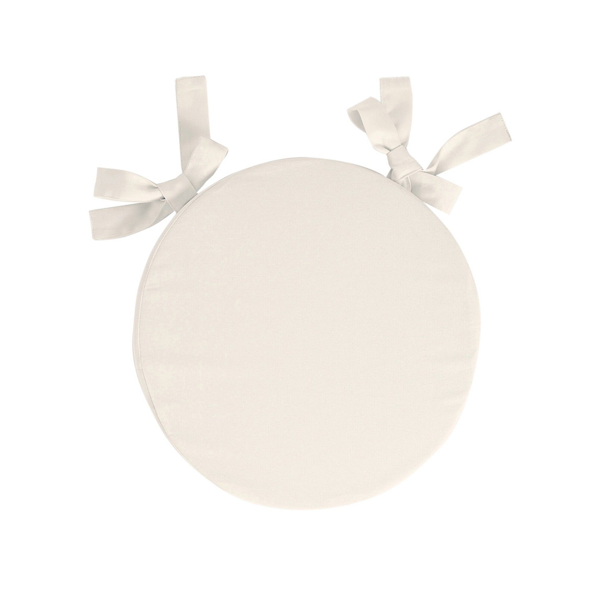 Coussin d'assise uni rond bachette