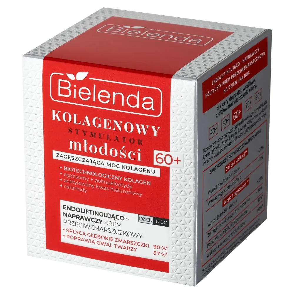 „Bielenda Collagen Youth Stimulator“ endoliftingo ir atkuriamasis kremas dienai/nakčiai, 60+