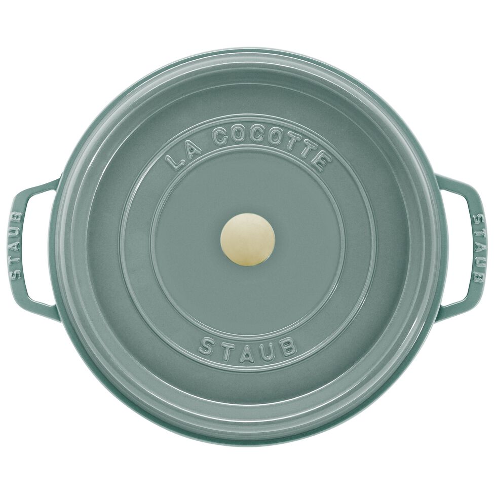 Cocotte 28 cm, rund, Eukalyptus, Gusseisen