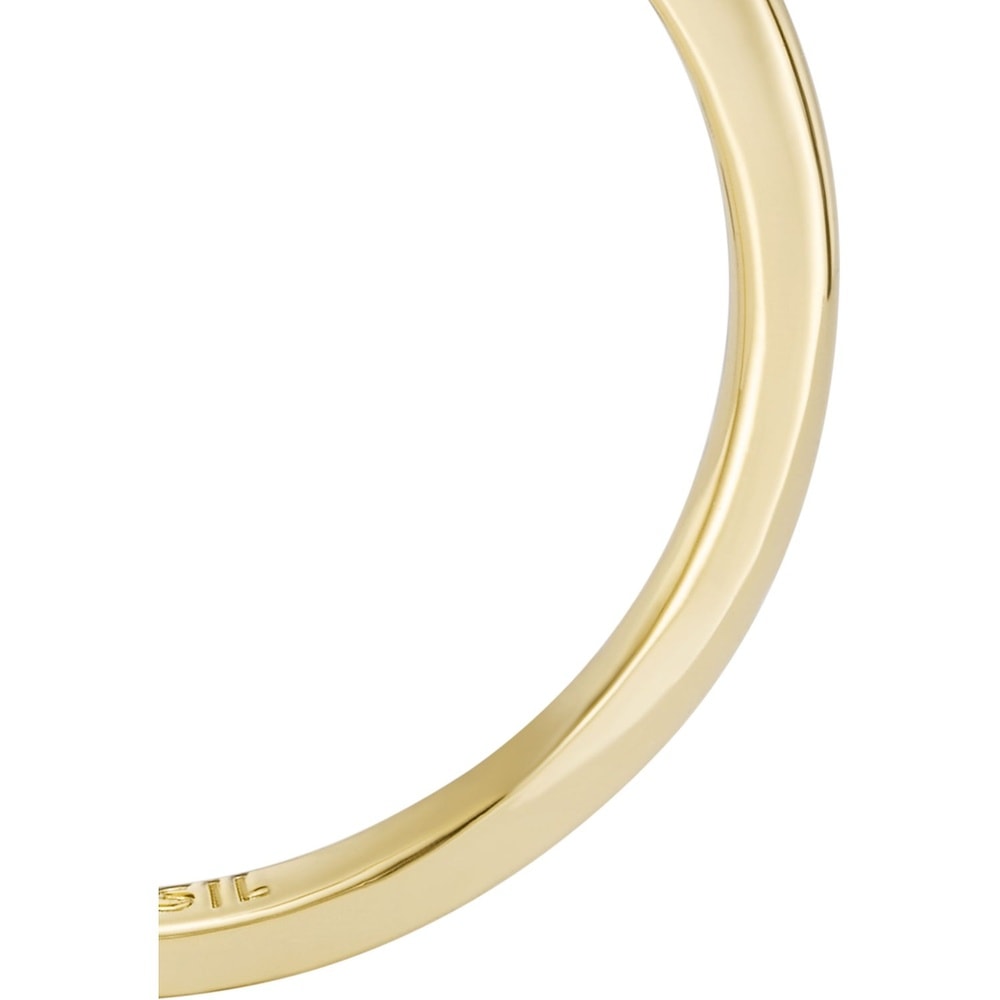 Fossil Bague pour femme Métal, Métal bleu Bague