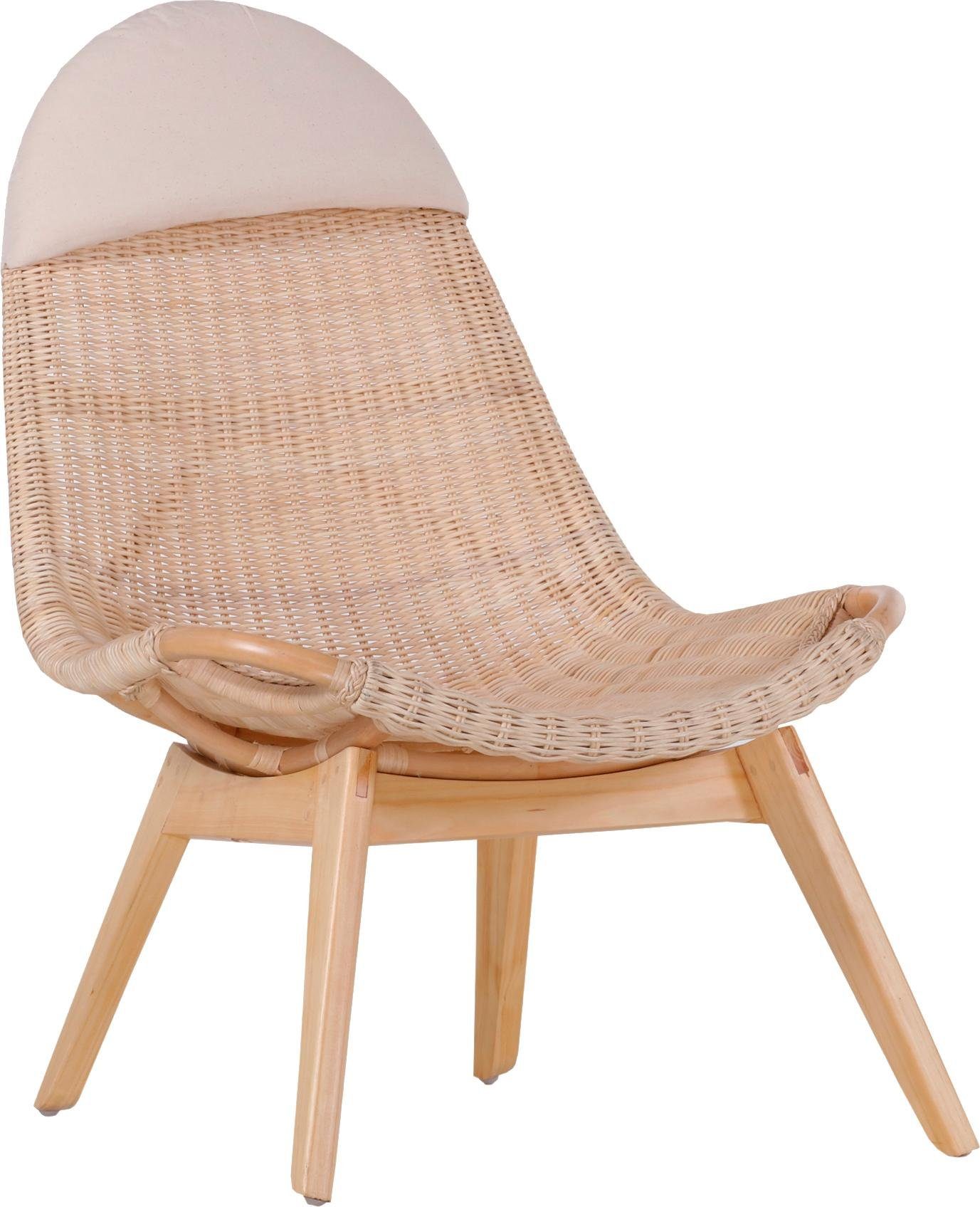 Gutmann Factory Rattanstuhl Fenno, mit abnehmbaren Nackenkissen