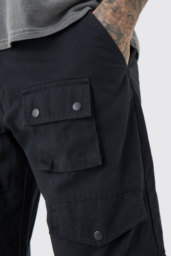 Tall lockere Twill Cargo-Hose