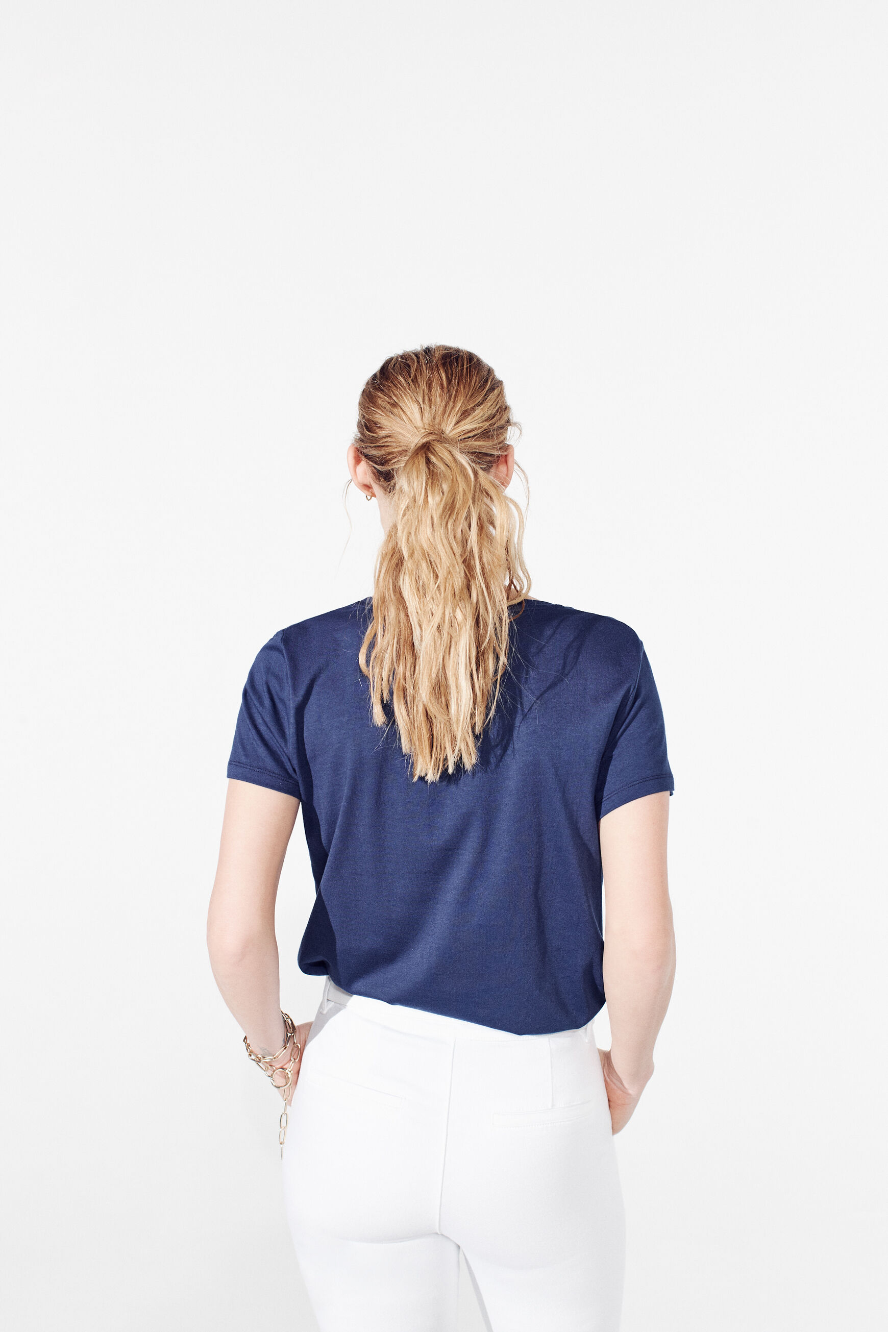 t-shirt nessa bleu marine femme