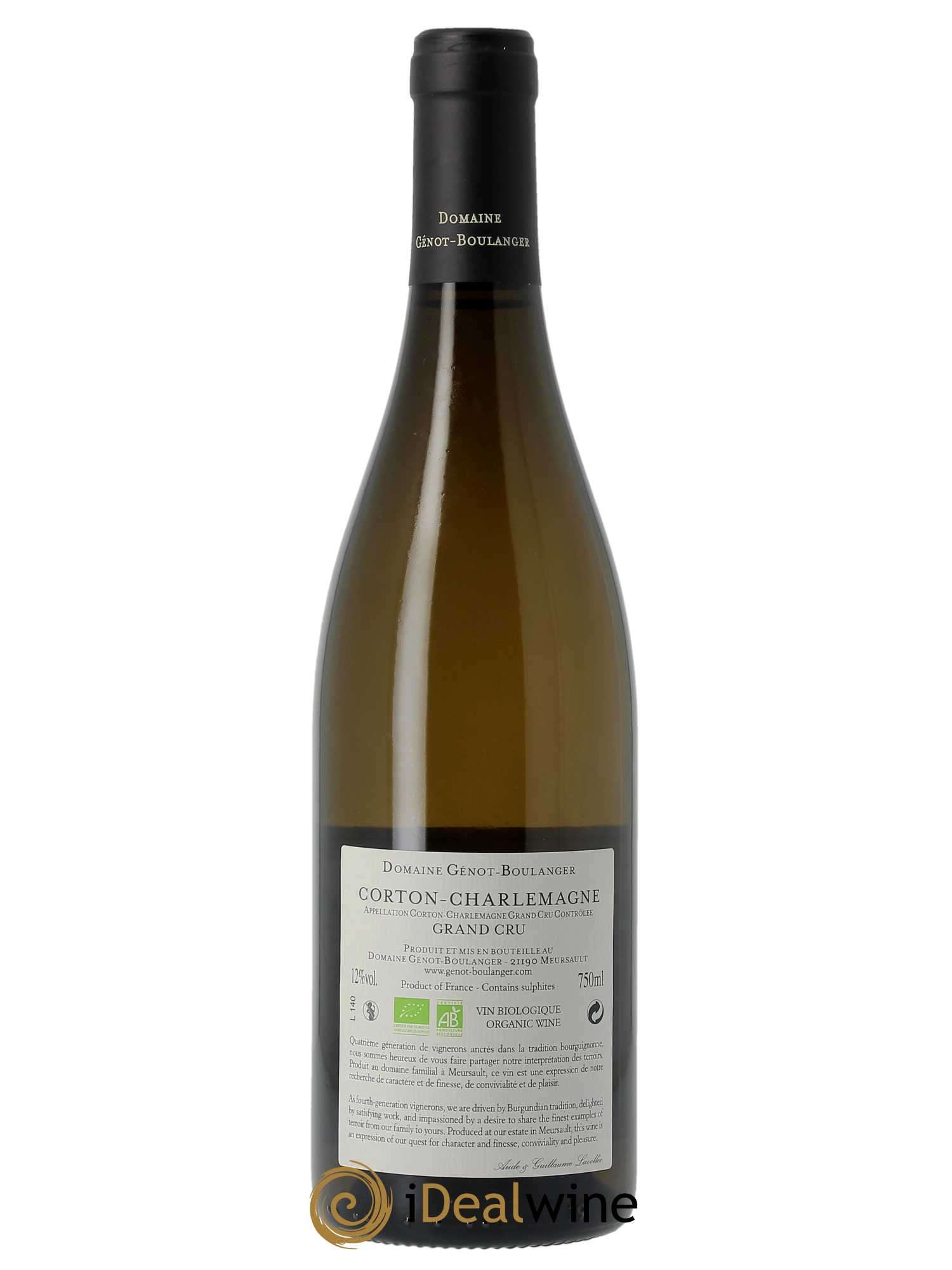 Corton-Charlemagne Grand cru Génot-Boulanger (Domaine)  2020 - Lot de 1 Bouteille