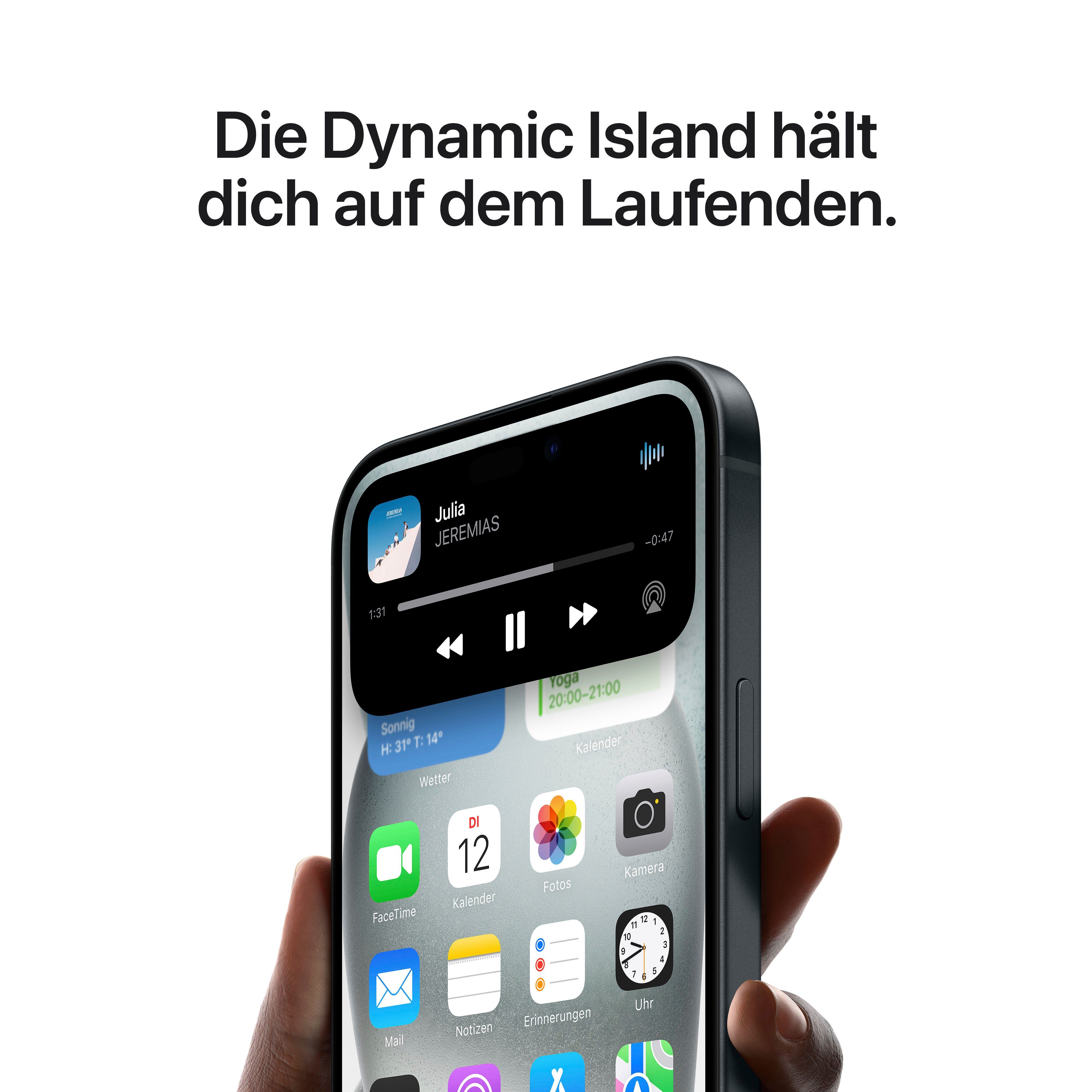 Apple iPhone 15 128GB Smartphone (15,5 cm/6,1 Zoll, 128 GB Speicherplatz, 48 MP Kamera)