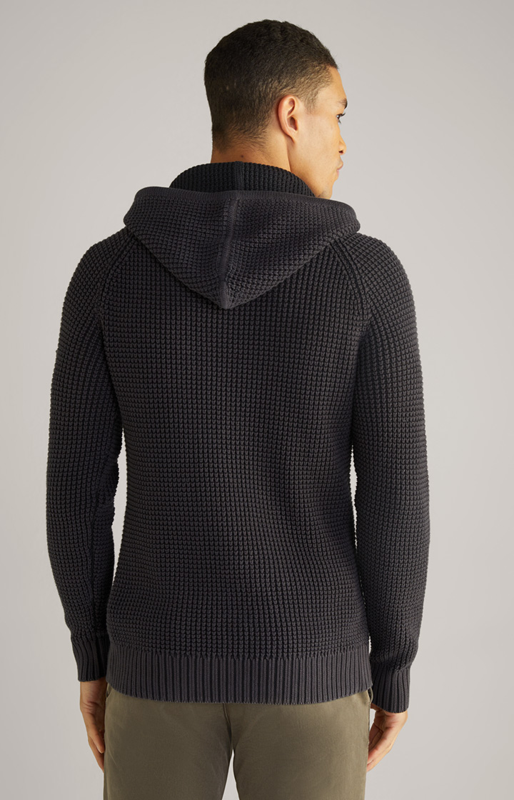 Strick-Hoodie Hoodor in Schwarz