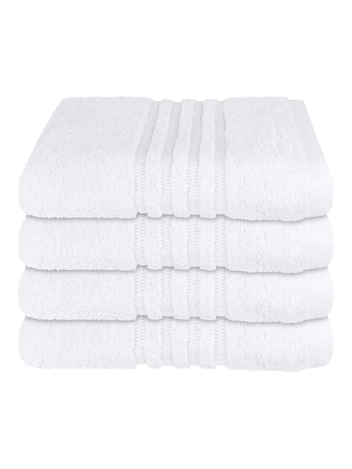 Schiesser Handtuch Milano im 4er Set in Weiß günstig kaufen 50 x 100 cm