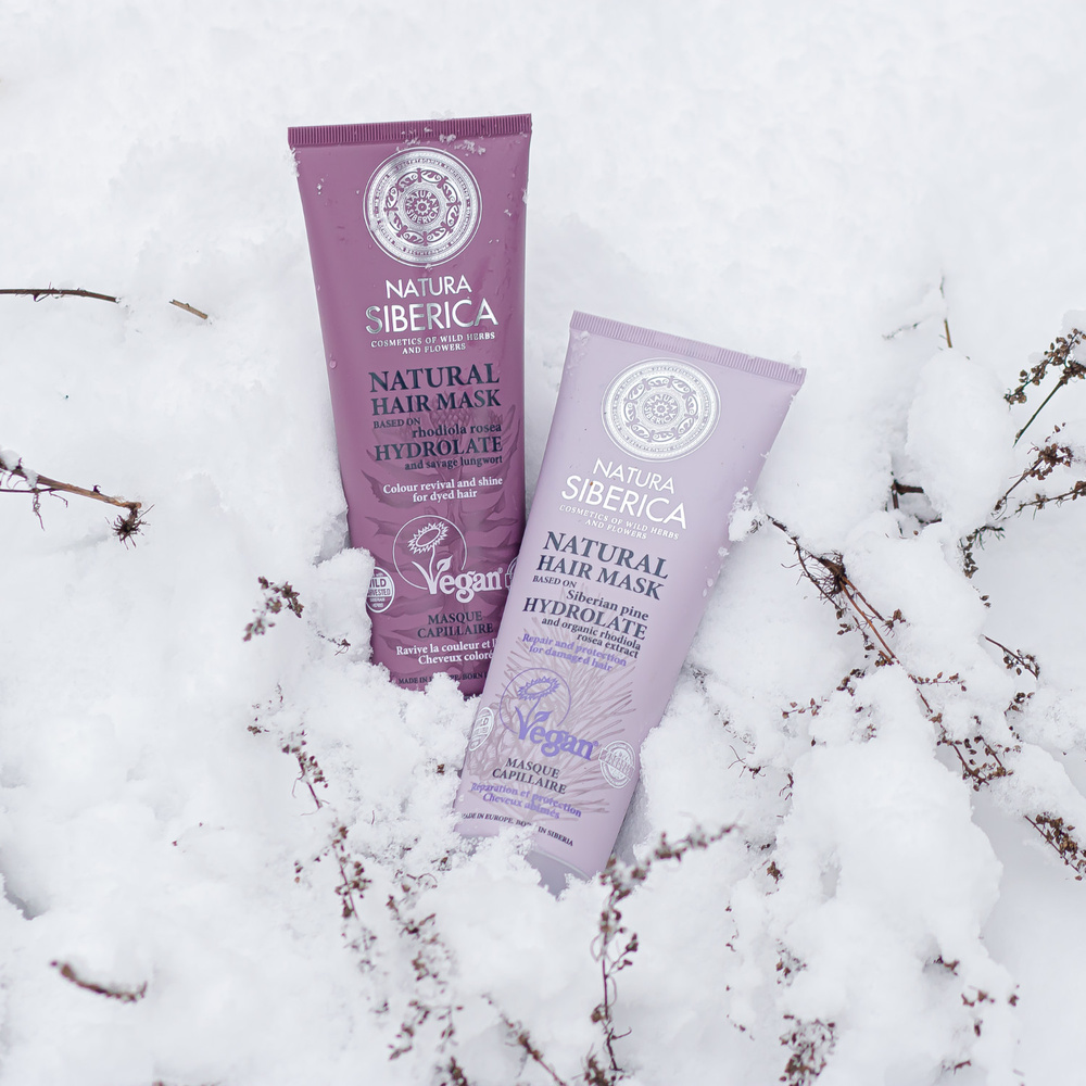 Natura Sibérica Masque Brillance et Réparation Soin Capillaire Cheveux Colorés