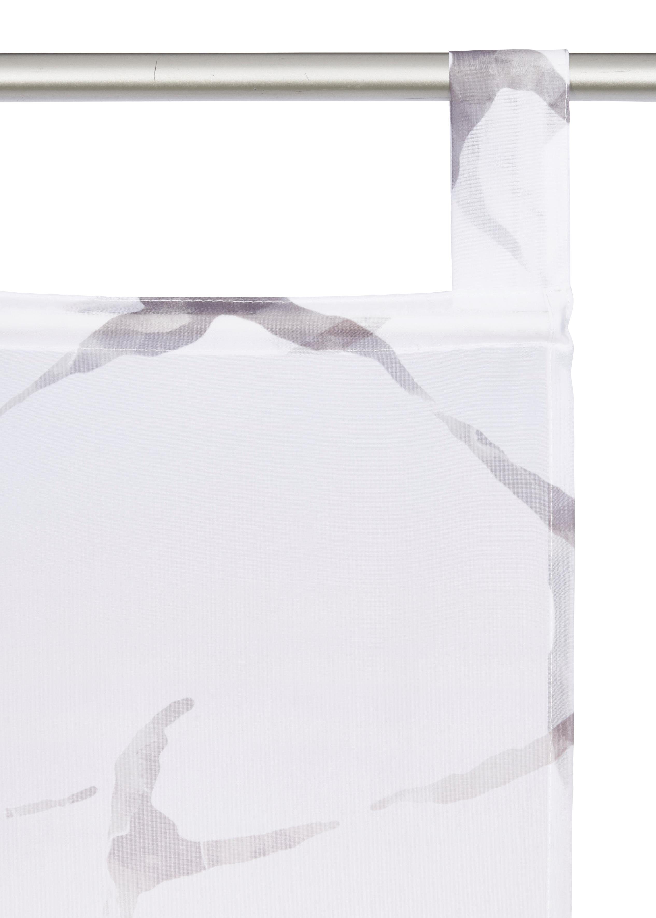 Schiebegardine Fulda, my home, Schlaufen (2 St), transparent, Voile, Inkl. Beschwerungsstangen