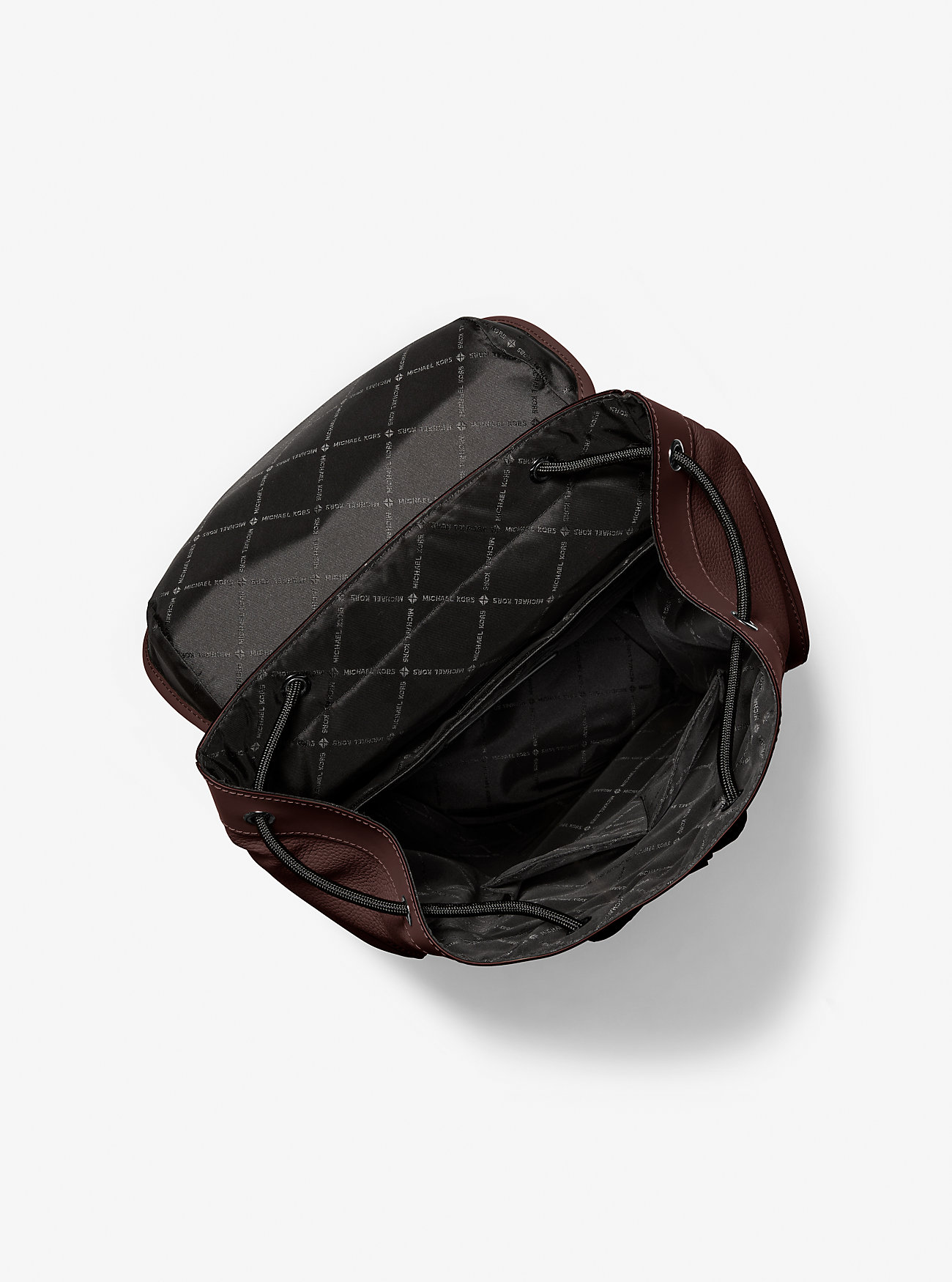 Hudson Pebbled Leather Backpack - SJOKOLADE