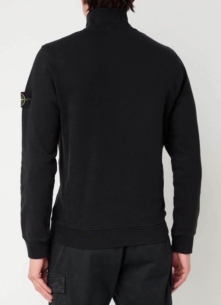Πουλόβερ Stone Island 63420 με μισό φερμουάρ και λογότυπο