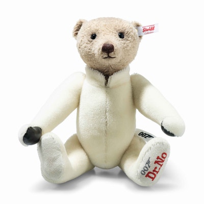 James Bond Bösewicht Dr. Julius No Teddybär, 30 cm, weiß