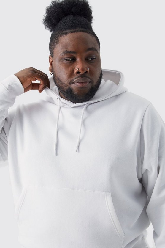 Plus kastiger Basic Hoodie