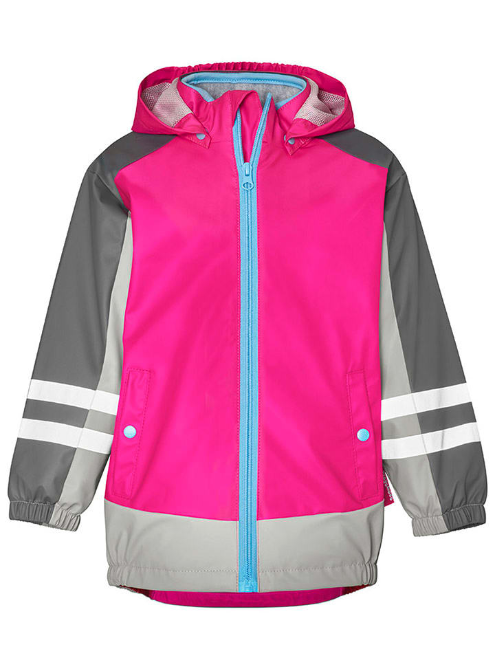 Playshoes Regenjacke 3in1 in Pink/ Grau günstig kaufen