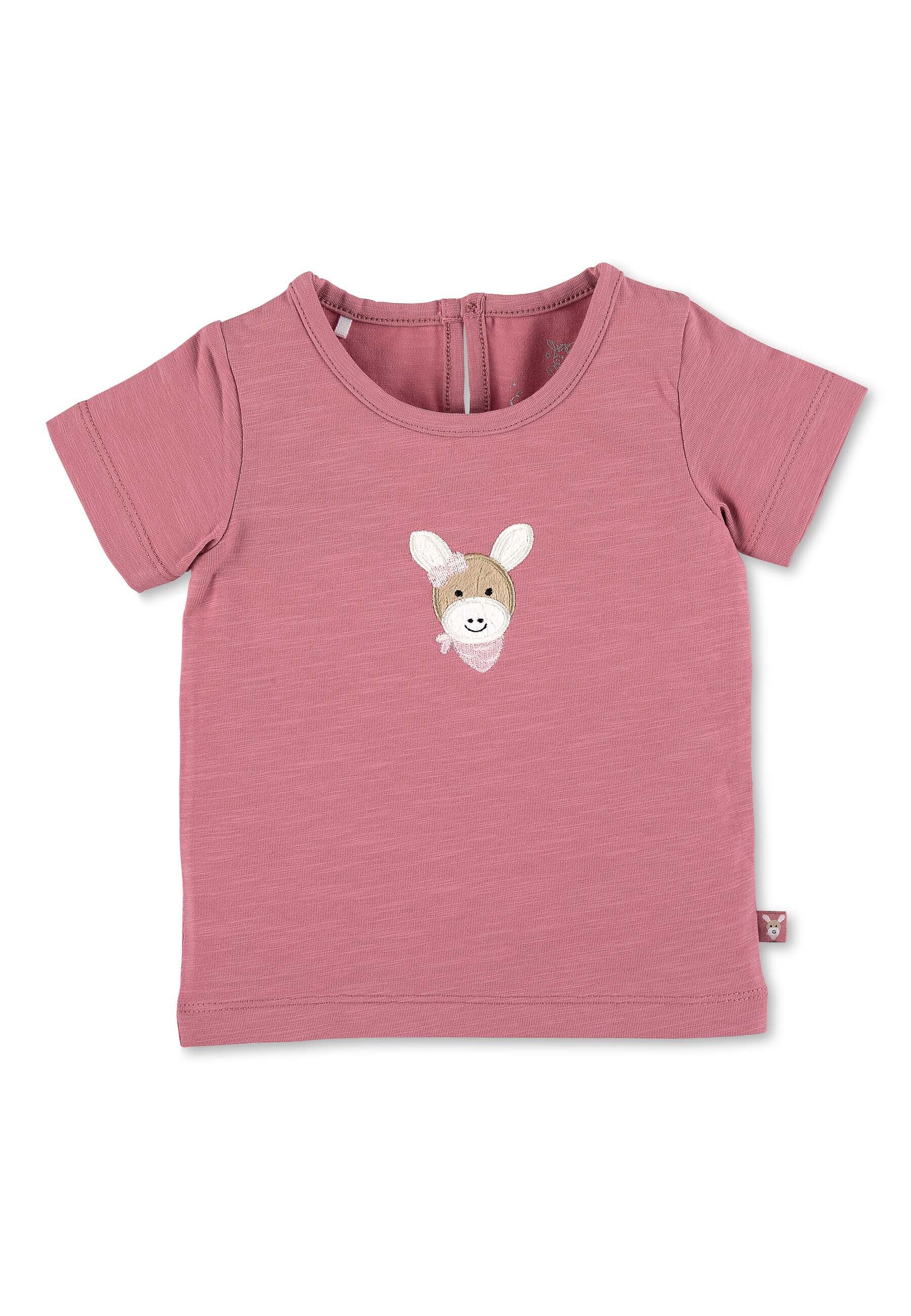 GOTS Kurzarm-Shirt mit Esel Emmi Girl Applikation