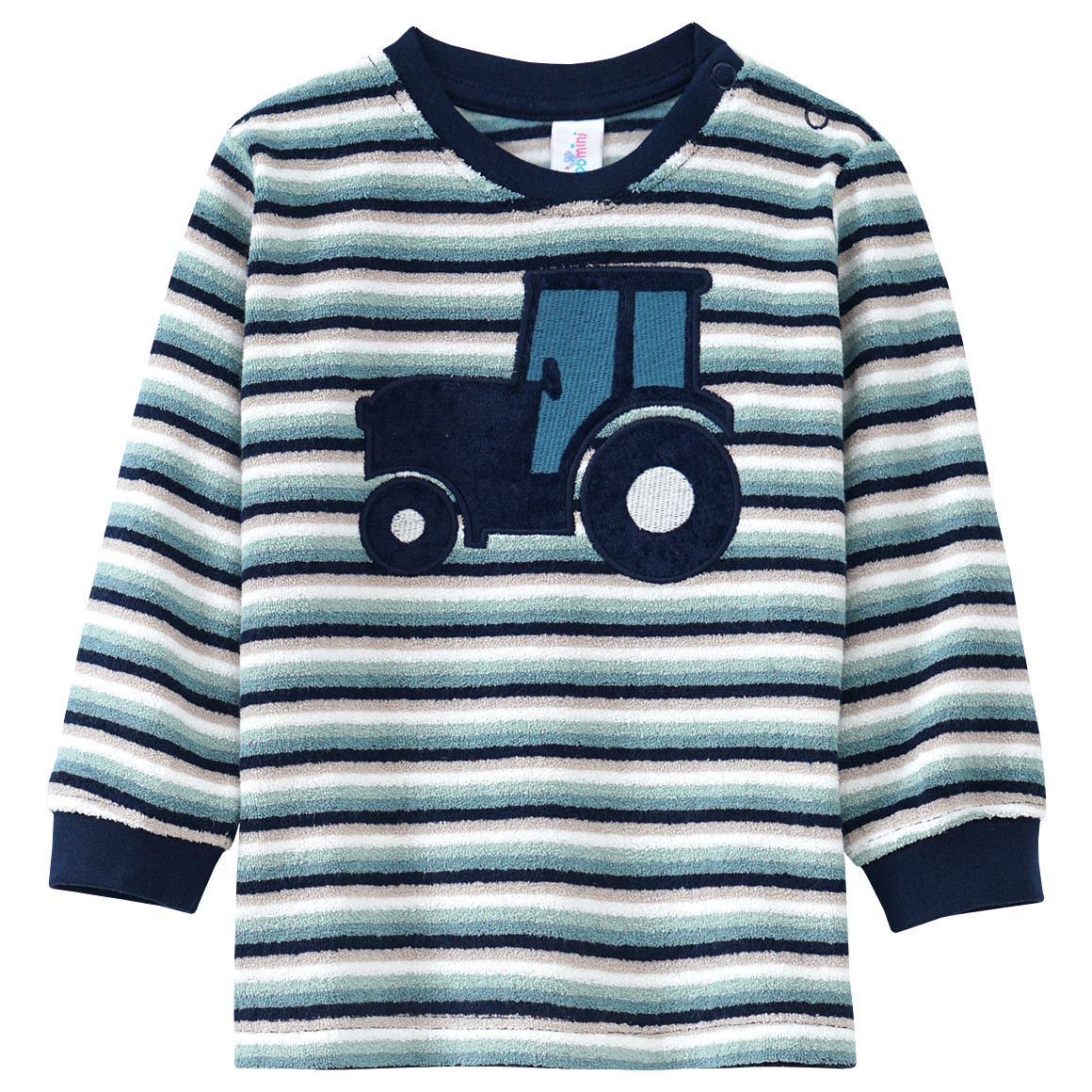 Baby Frottee-Schlafanzug mit Trecker-Motiv