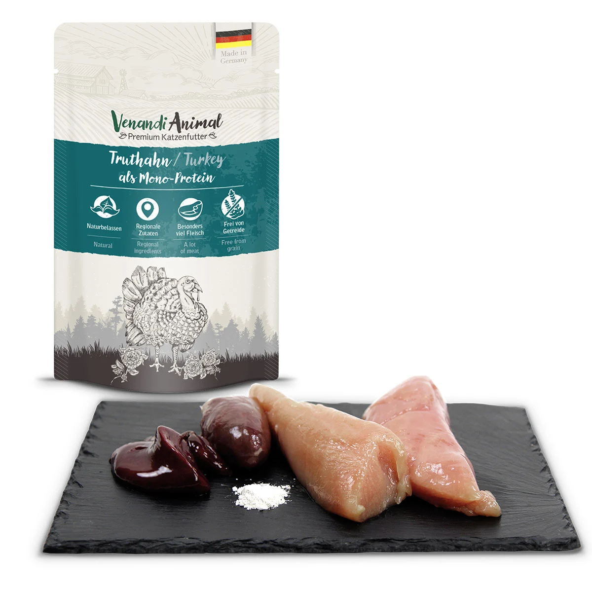 Venandi Animal - Probierpaket II 4xPferd, 4xKalb, 4xTruthahn