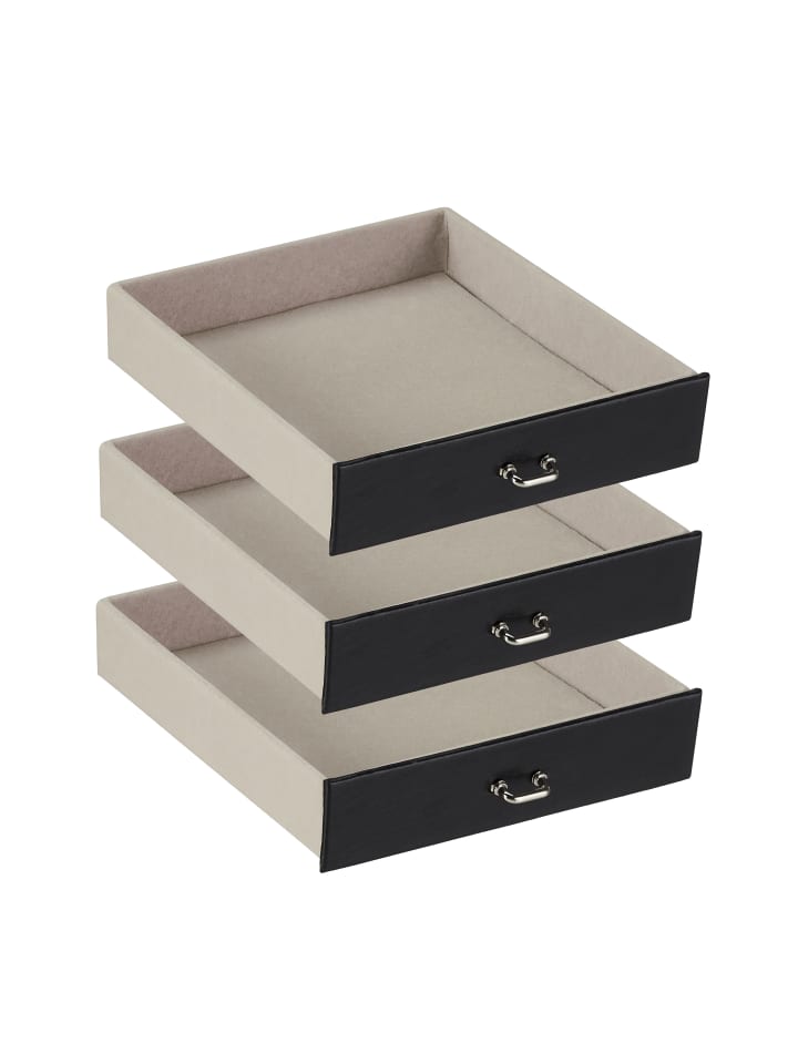 relaxdays Schmuckkasten in Schwarz - (B)24 x (H)18,5 x (T)19 cm günstig kaufen onesize