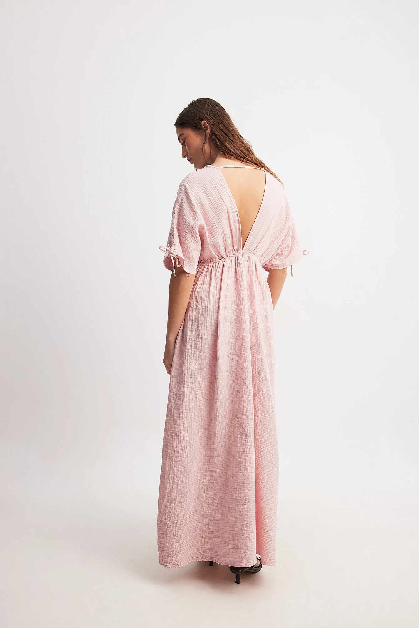 V-neck Front and Back Maxi Dress