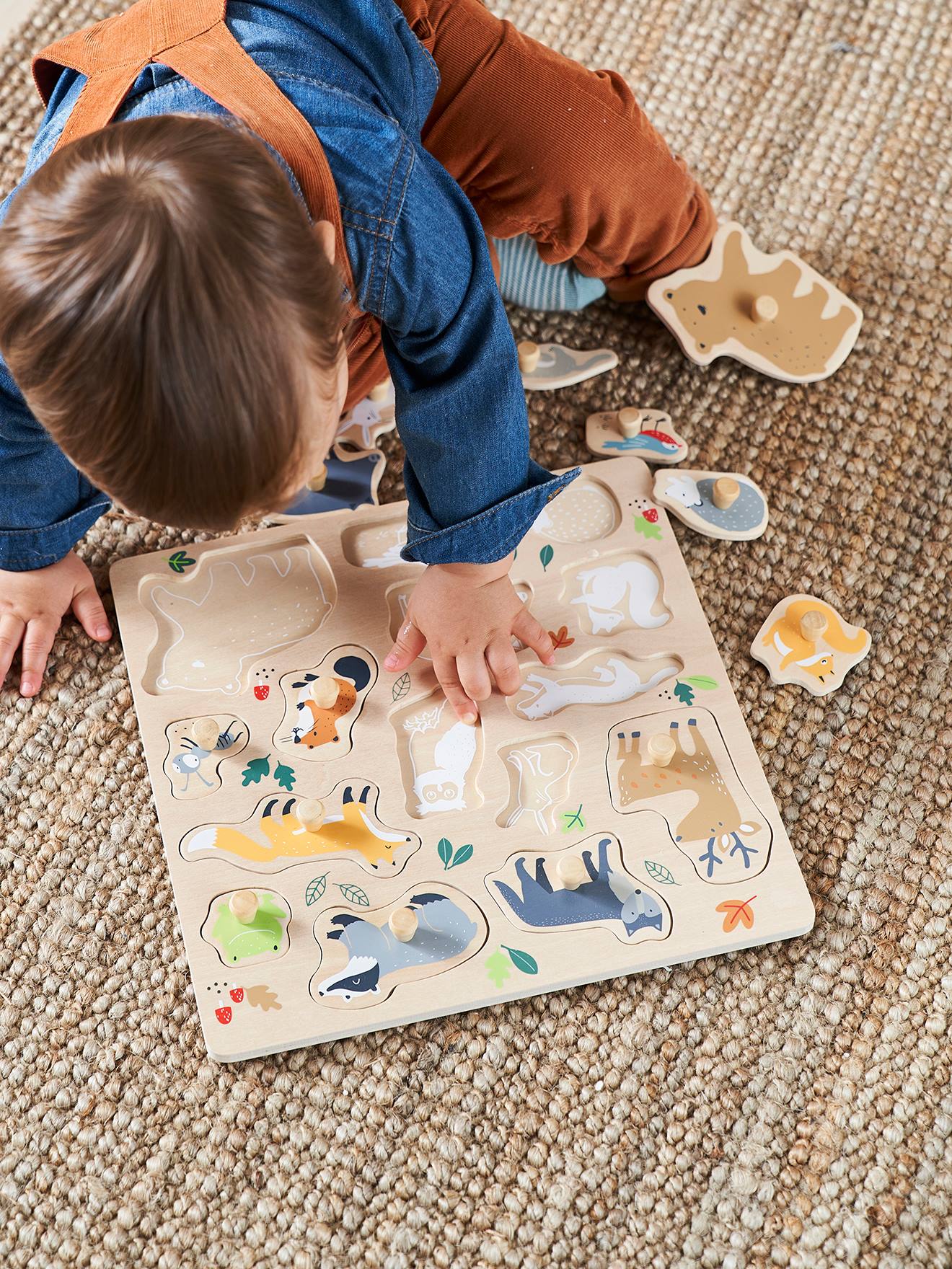 Vertbaudet Baby Steckpuzzle TIERE FSC - mehrfarbig