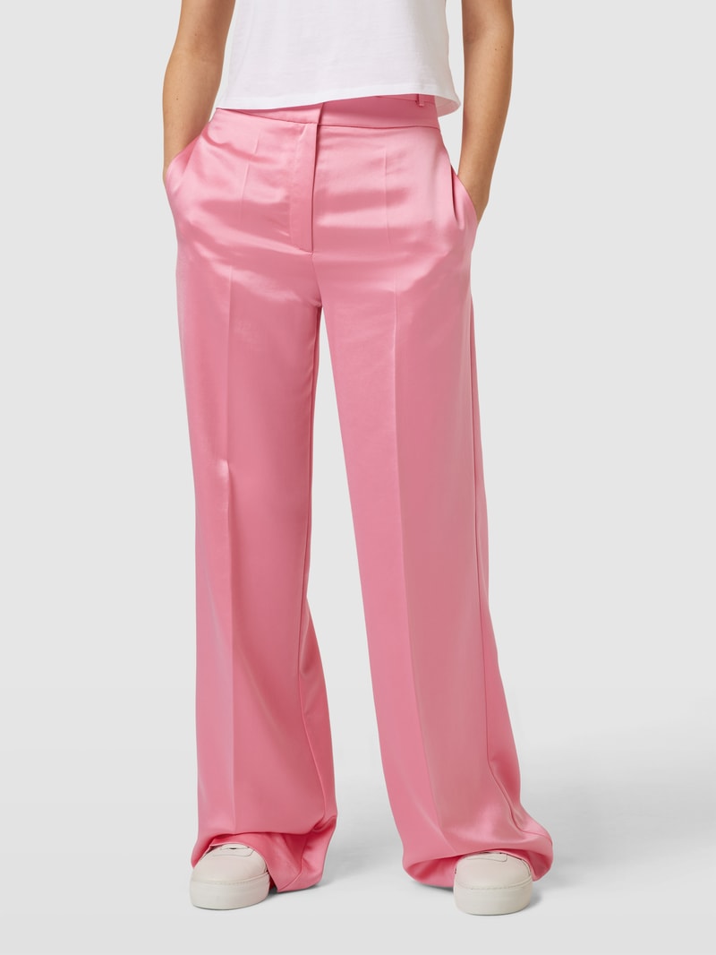 Hose mit Bundfalte Modell 'Himia' in pink