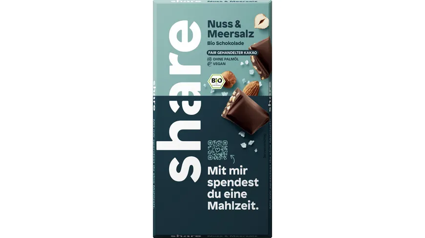 share Bio Schokoladentafel Nuss & Meersalz 100 g