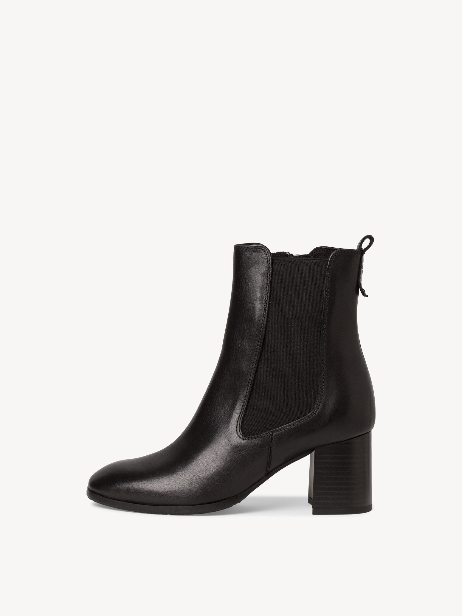 Bottine Chelsea en cuir - noir