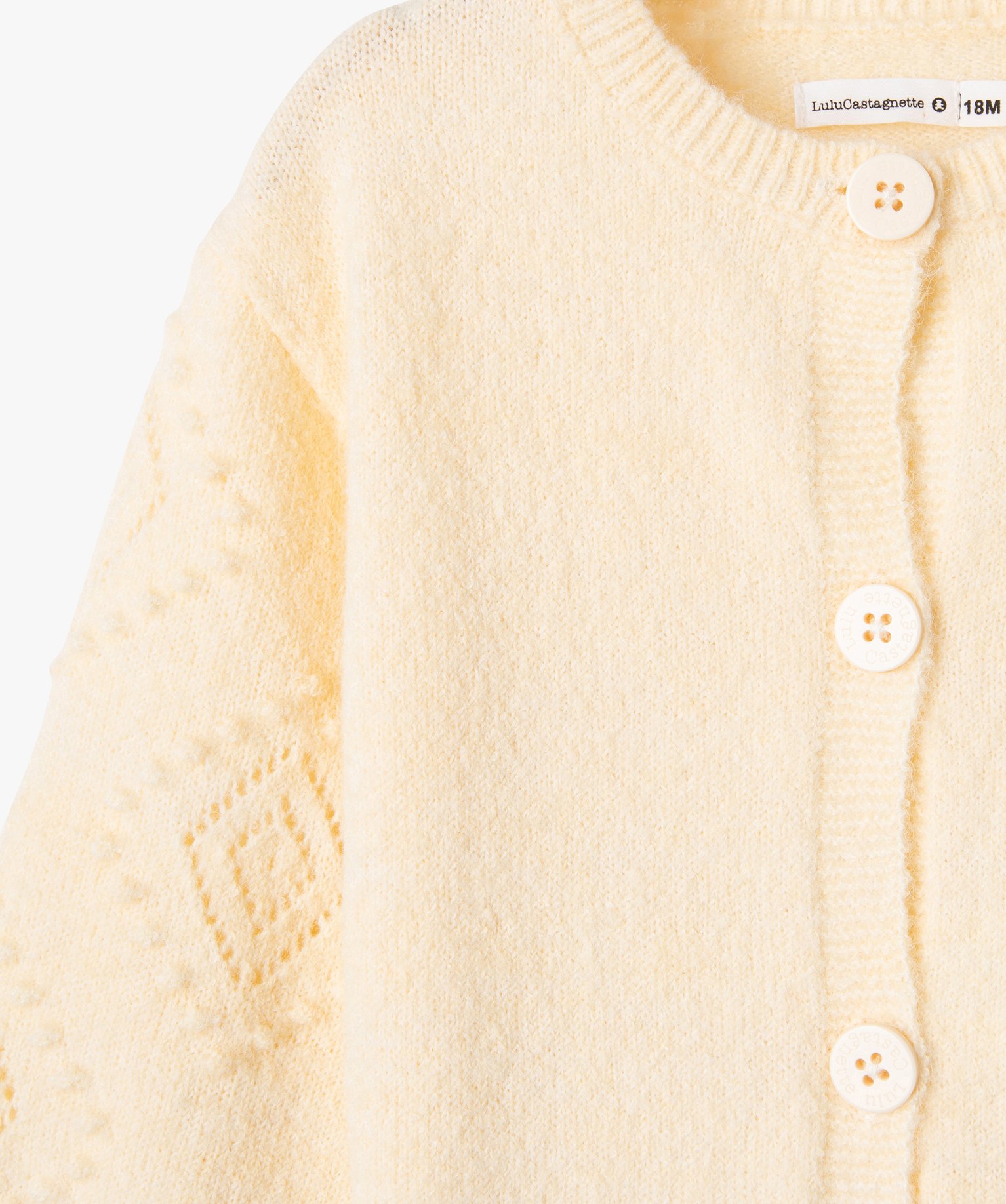 Gilet bébé fille avec manches fantaisie - LuluCastagnette ecru | GEMO