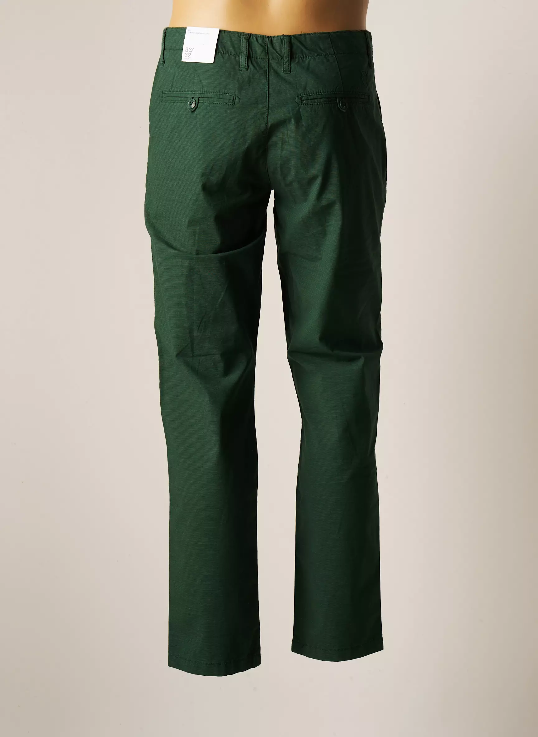 Knowledge Cotton Apparel Pantalons Chino Homme couleur vert