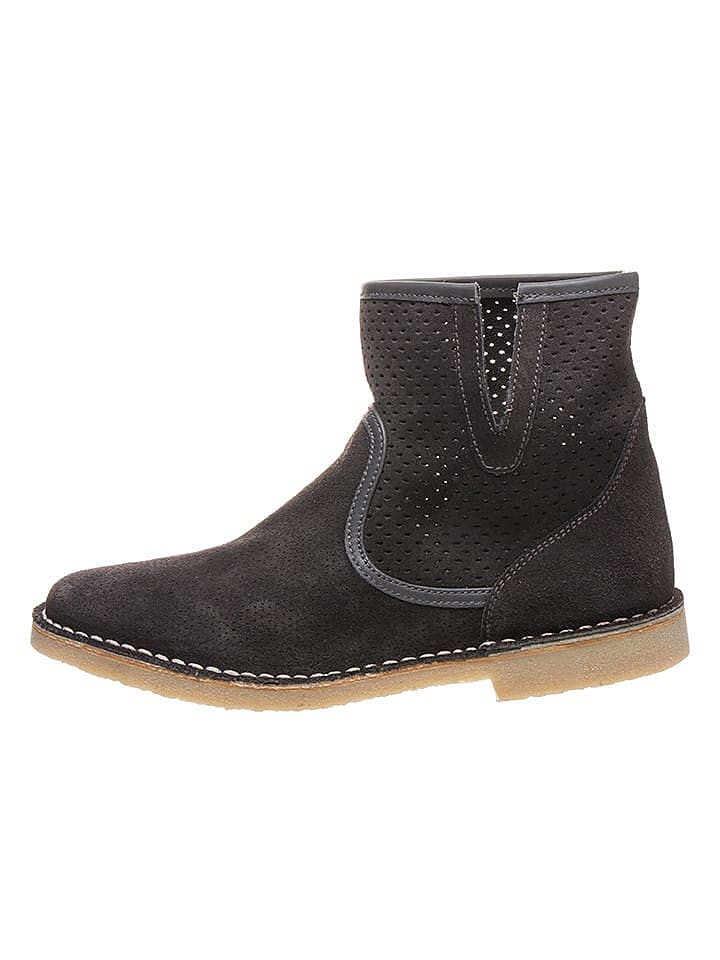 kmins woman Leder-Ankle-Boots in Dunkelgrau günstig kaufen 40