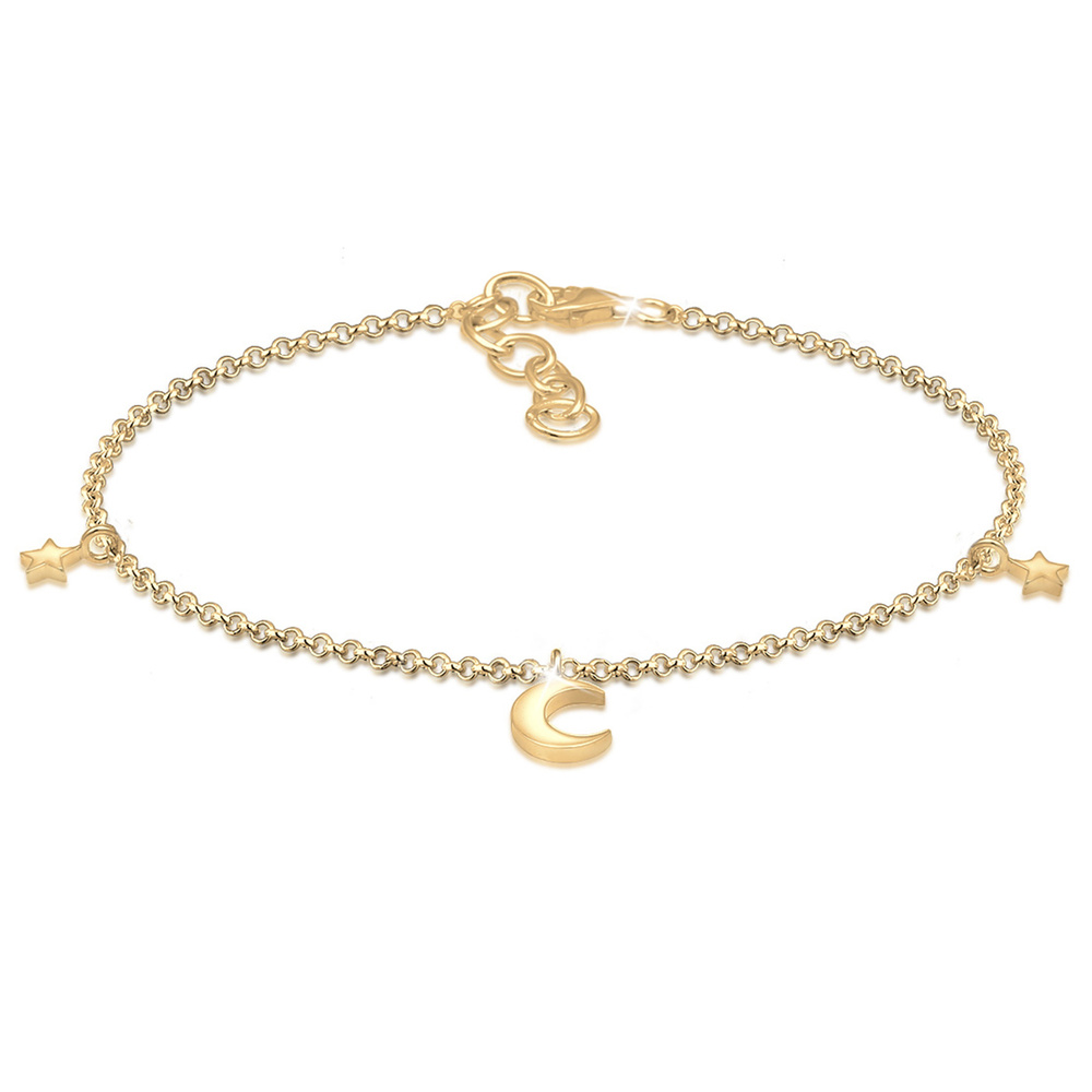 Elli Elli Bracelet Halbmond Sterne Astro 925 Sterling Silber Bracelet