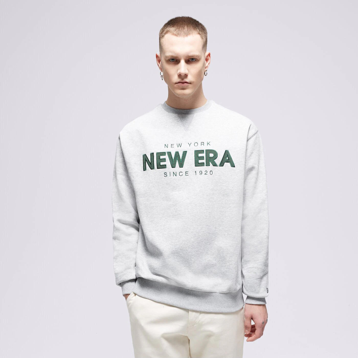 NEW ERA SWEATSHIRT NE WORDMARK CREW NECK Grau
