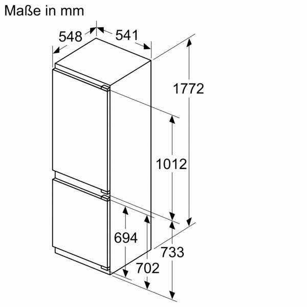 NEFF Einbaukühlgefrierkombination KI7862FE0, 177,2 cm hoch, 54,1 cm breit