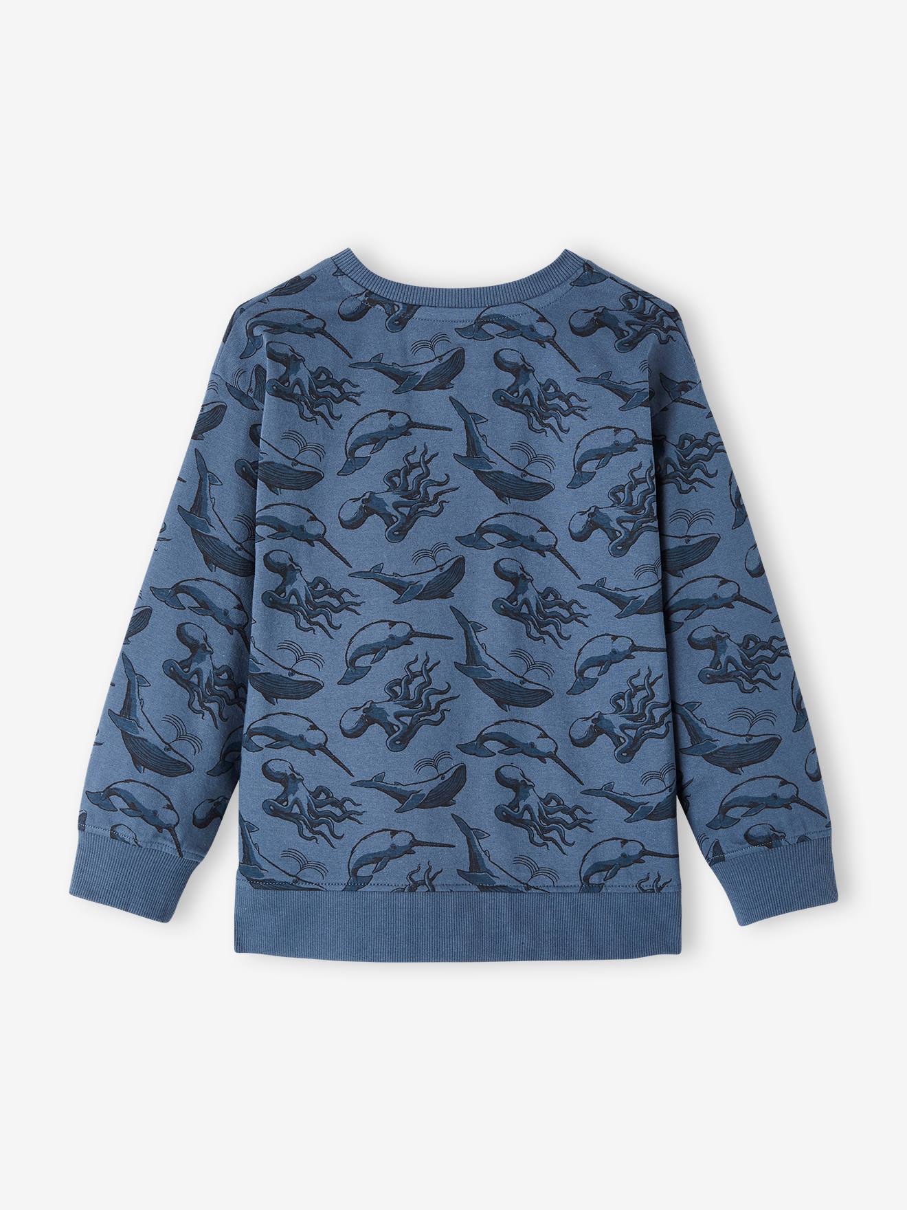 Tee-shirt esprit sweat imprimé garçon encre