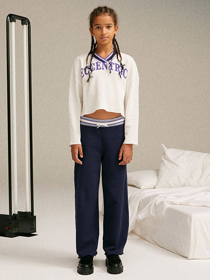 Sisley Longsleeve in Blau/ Creme günstig kaufen