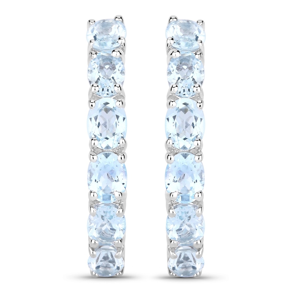 Rafaela Donata Boucles doreilles Argent sterling Topaz bleu en Argent Bijoux