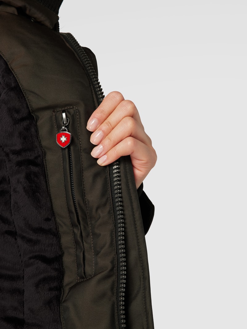 Funktionsjacke mit Label-Patch Modell 'Schneezauber' in dunkelbraun