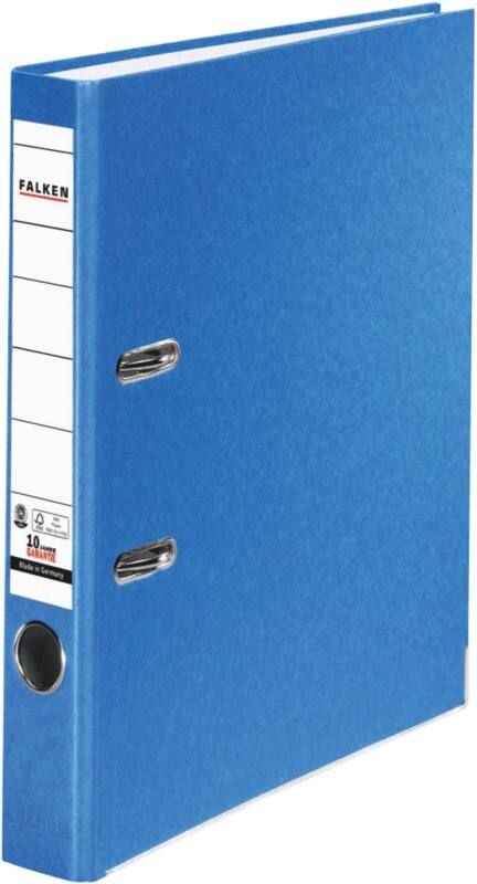 Falken Ordner DIN A4 50 mm Blau 2 Ringe 11286317 Pappkarton, PP (Polypropylen)
