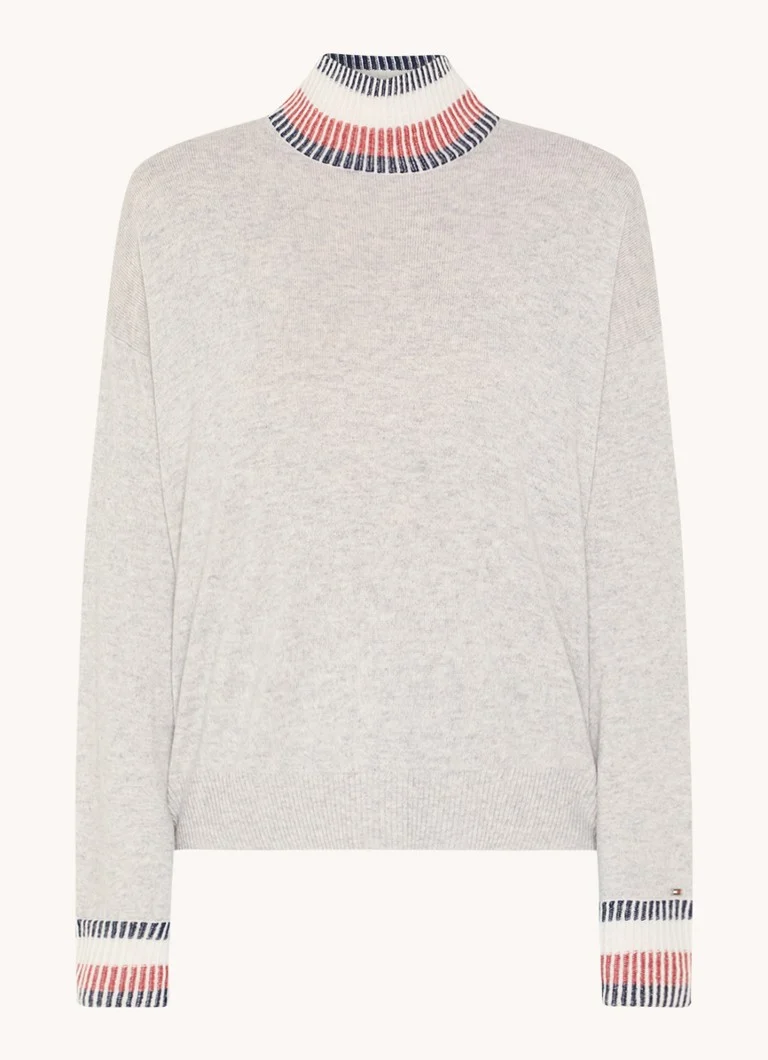Tommy Hilfiger  Fijngebreide trui in kasjmier wolblend met logo