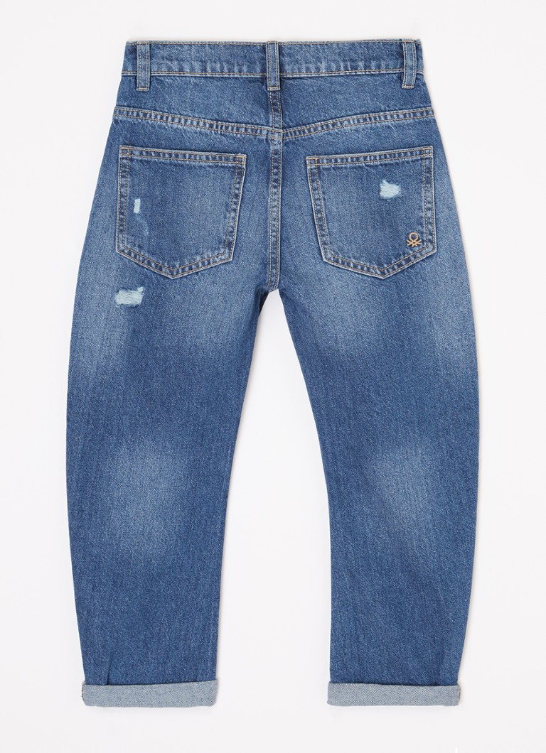 Benetton Tapered jeans with destroyed finish