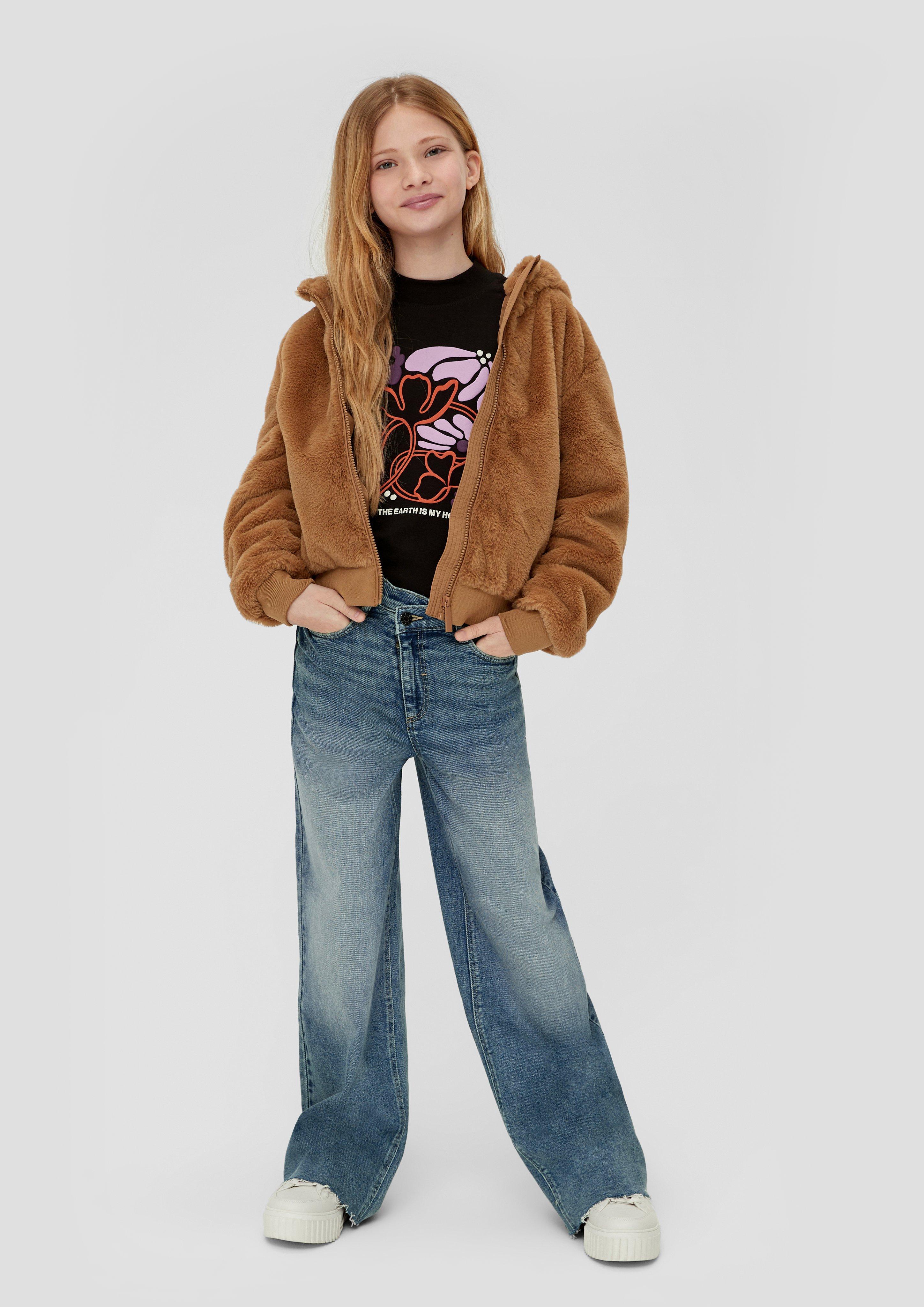 Jeans / Regular Fit / Super High Rise / Wide Leg / asymmetrischem Bund  2133545-54Z4