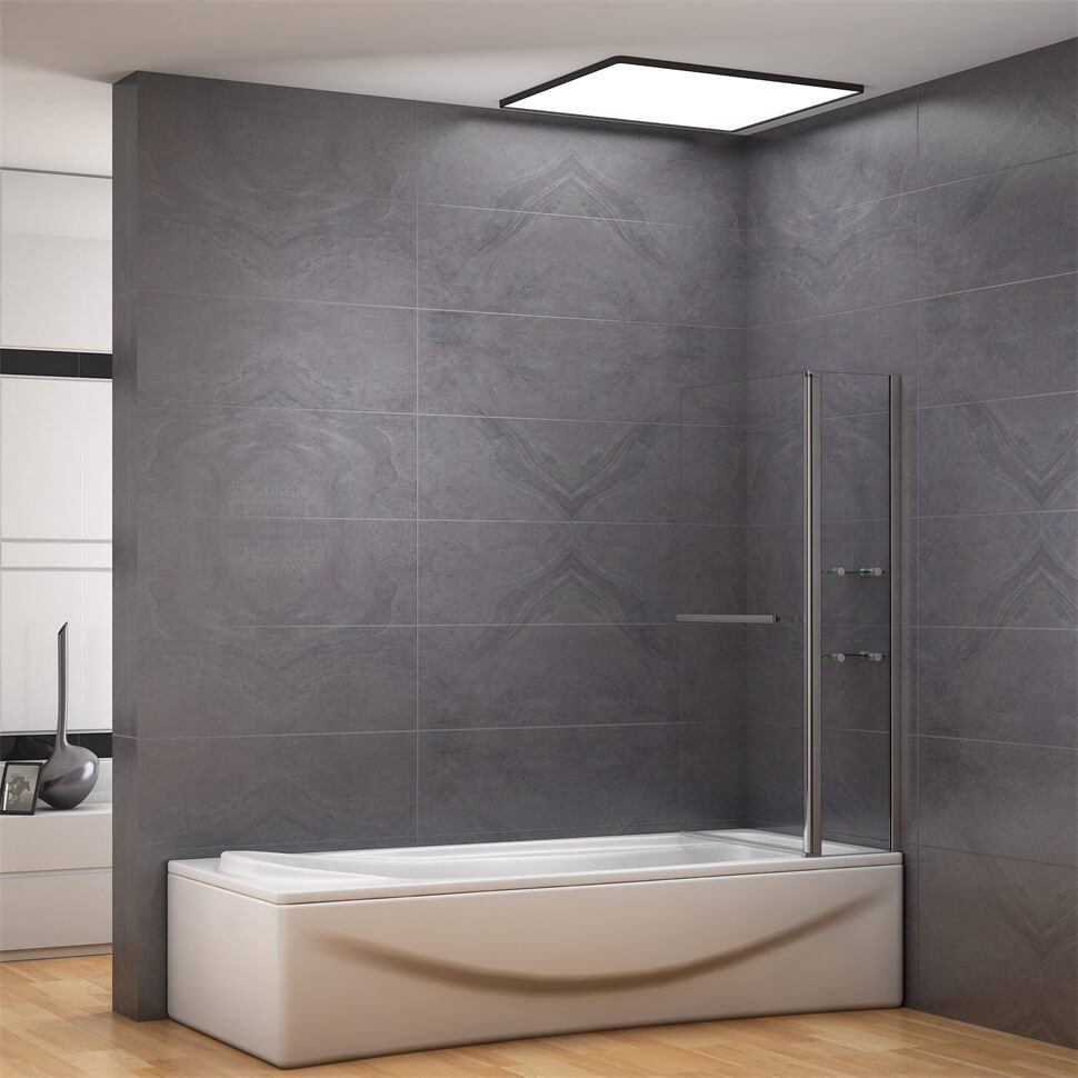 duschspa Badewannenaufsatz Badewannenaufsatz Glaswand auf Badewanne Duschkabine Duschwand, Einscheibensicherheitsglas, Sicherheitsglas, (Set), Glas
